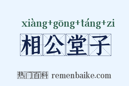 相公堂子是什么意思的图片